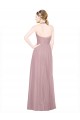 Low Back A-Line V-Neck Long Bridesmaid Gown York