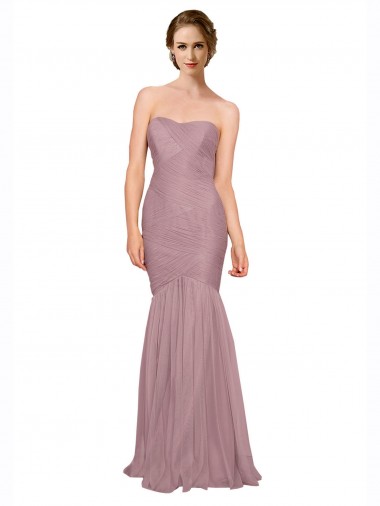 Mermaid Strapless Long Bridesmaid Dress York