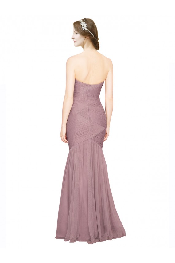 Mermaid Strapless Long Bridesmaid Dress York