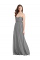Slate Grey A-Line Sweetheart Long Bridesmaid Gown York