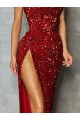 Burgundy Sheath Strapless Long Prom Dress / Evening Dress York