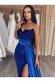 Royal Blue Sheath Sweetheart Sweep Train Prom Dresses York