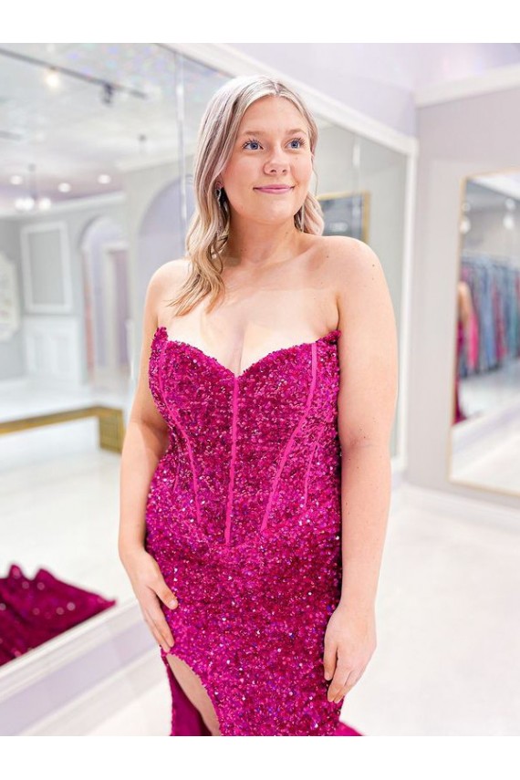 Shown Color Sheath Sweetheart Sweep Train Evening Dress York
