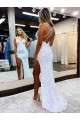 Shown Color Sheath V-Neck Long Prom Dress / Evening Dress York