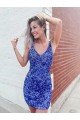 Shown Color Sheath V-Neck Short Evening Dress York