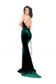 Open Back Dark Green Mermaid High Neck Sweep Train Formal Evening Gown / Prom Dress / Bridesmaid Dress York