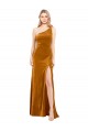 Gold A-Line One Shoulder Long Formal Evening Gown / Prom Dress / Bridesmaid Dress York