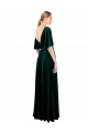 V-Back Dark Green A-Line V-Neck Long Prom Dress / Bridesmaid Dress York