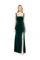 Dark Green A-Line Square Neck Long Prom Dress / Bridesmaid Dress York