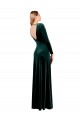Open Back Dark Green A-Line V-Neck Long Black Tie Prom Dress / Bridesmaid Dress York