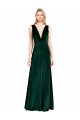 V-Back Dark Green A-Line V-Neck Long Bridesmaid Dress / Formal Dress York
