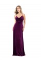Open Back Grape A-Line V-Neck Long Formal Evening Gown / Prom Dress / Bridesmaid Dress York