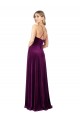 Open Back Grape A-Line V-Neck Long Formal Evening Gown / Prom Dress / Bridesmaid Dress York