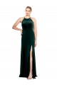 Keyhole Back Dark Green A-Line Jewel Neck Long Prom Dress / Bridesmaid Dress York