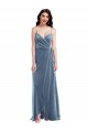 Low Back Dusty Blue A-Line Sweetheart Long Semi Formal Evening Dress / Prom Dress / Bridesmaid Dress York