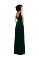 V-Back Dark Green A-Line V-Neck Long Bridesmaid Dress / Evening Dress York