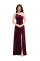 Burgundy Trumpet One Shoulder Long Black Tie Evening Dress / Prom Dress / Bridesmaid Dress York