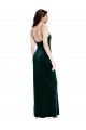 Low Back Dark Green Sheath Square Neck Long Prom Dress / Bridesmaid Dress York