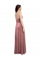 Low Back Cinnamon Rose A-Line V-Neck Long Formal Evening Gown / Prom Dress / Bridesmaid Dress York