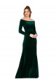 Dark Green Sheath Off the Shoulder Long Formal Evening Gown / Prom Dress / Bridesmaid Dress York