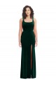 Dark Green Trumpet Square Neck Long Semi Formal Evening Dress / Prom Dress / Bridesmaid Dress York