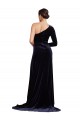 Dark Navy A-Line One Shoulder Sweep Train Formal Evening Gown / Prom Dress / Bridesmaid Dress York