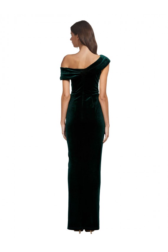 Dark Green Sheath Sweetheart Long High Low Evening Gown / Prom Dress / Bridesmaid Dress York
